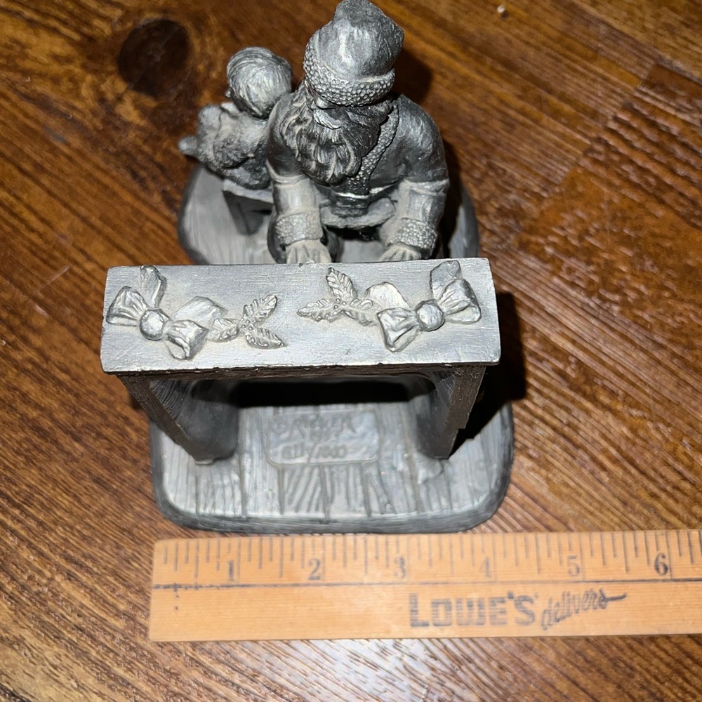 Vintage Rare Michael Ricker Pewter Sitting Santa & Cory Piano Limited Edition - Picture 12 of 12
